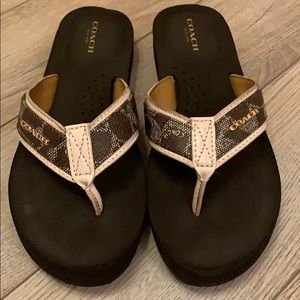 Mocha Coach Flip Flops